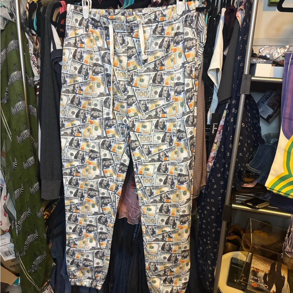 Men's Money Print Joggers - NWOT